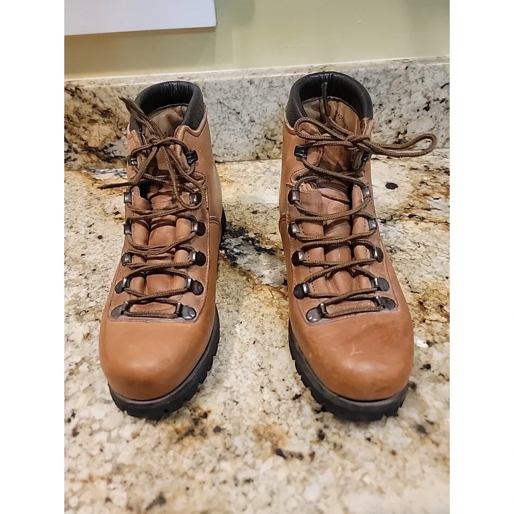 Vintage Dexter Hiking Boots Leather Backpacking Boots W/Vibram Sole, Men's 6.5